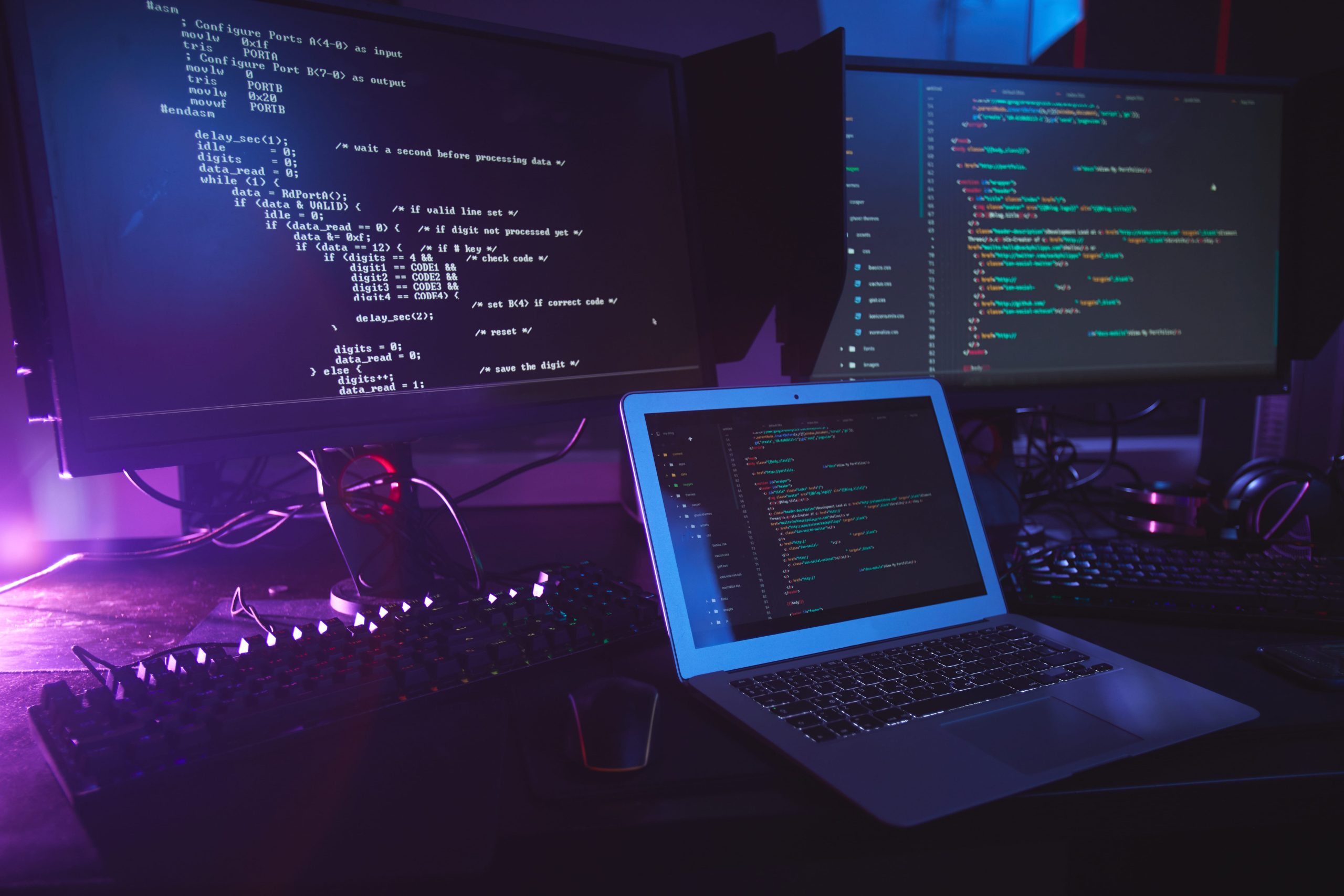 Various Computer Equipment with programming code